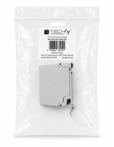 Adattatore per Guida DIN Cat.6 RJ45 F/F STP