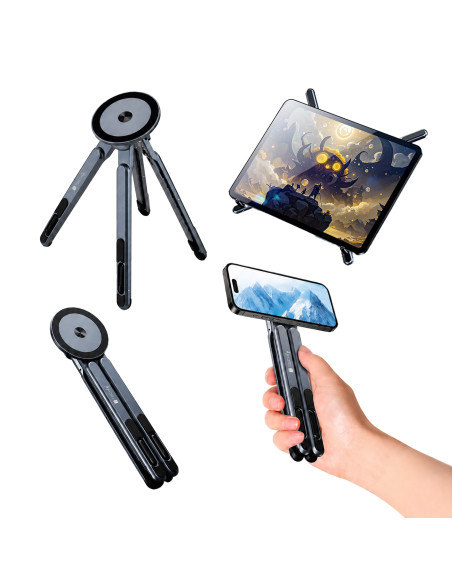 Supporto Pieghevole 3-in-1 Magnetico Altezza Regolabile per Laptop