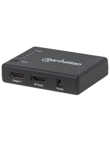 Splitter HDMI 4K UHD 3D con LED 4 vie