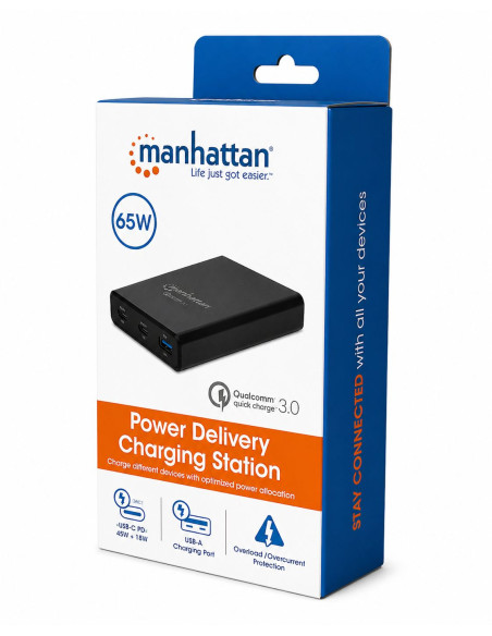 Stazione di ricarica USB-C&trade PD 65W Nero