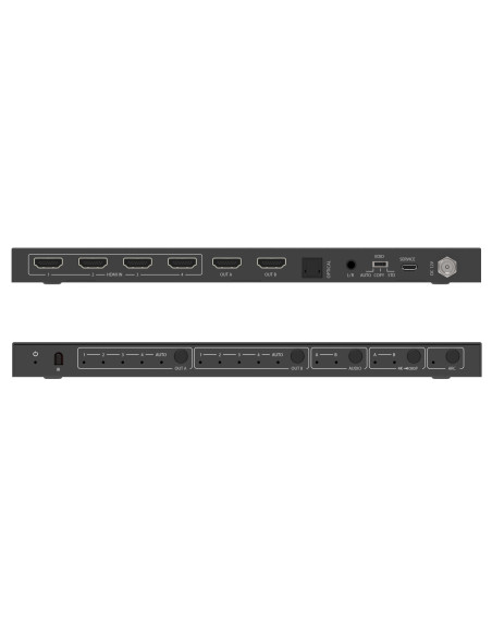 Matrix Switch HDMI 2.0 4x2 18Gbps 4k@60Hz con estrattore audio