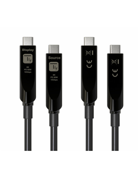 Cavo Ottico Attivo (AOC) Dati e Video USB 3.2 Gen 2 10Gbps USB-C&trade M/M Fibra Ottica 8K 15 m