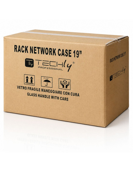 Armadio Rack 19'' a Muro 6U prof. 320 Grigio Assemblato