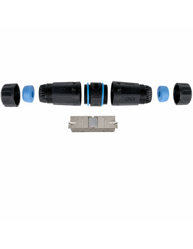 Connettore da Esterno per Cavo Cat.6A e Cat.7 IP68 Toolless