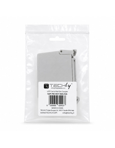 Adattatore per Guida DIN Cat.6 RJ45 F/F UTP