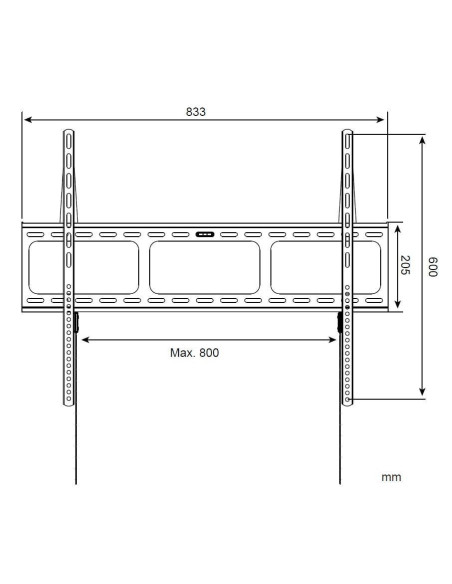 Supporto a Muro per TV LED LCD 42-80'' Ultra Slim fisso H600mm