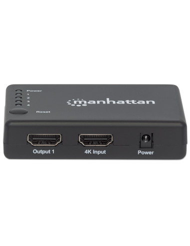 Splitter HDMI 4K UHD 3D con LED 4 vie