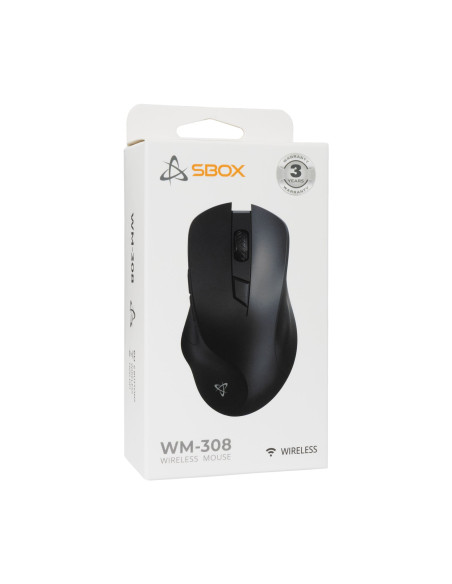 Mouse Ottico Wireless 1600 Dpi 6D Nero