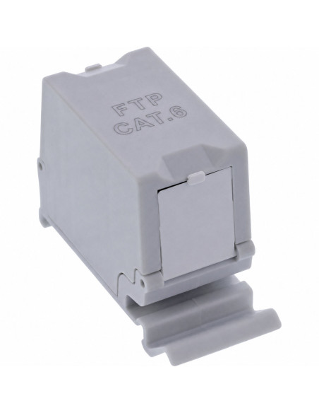 Adattatore per Guida DIN Cat.6 RJ45 F/F STP