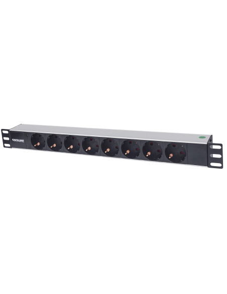 Multipresa per Rack 19'' 8 posti Spina Schuko Angolata 1U