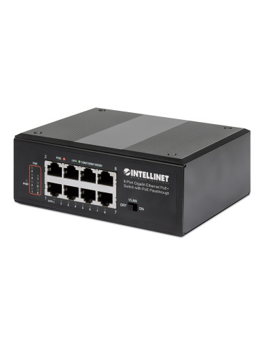Switch Ethernet Gigabit 8 porte PoE+ con PoE Passante