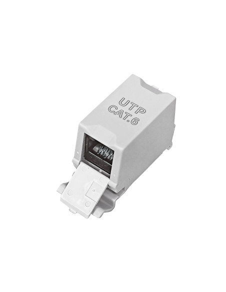 Adattatore per Guida DIN Cat.6 RJ45 F/F UTP