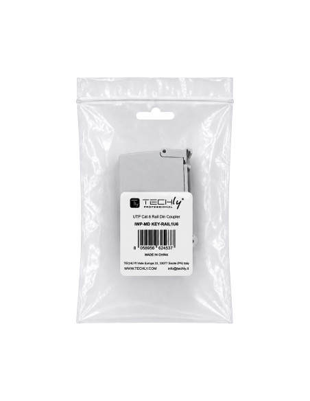 Adattatore per Guida DIN Cat.6 RJ45 F/F UTP