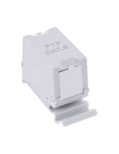 Adattatore per Guida DIN Cat.6 RJ45 F/F STP