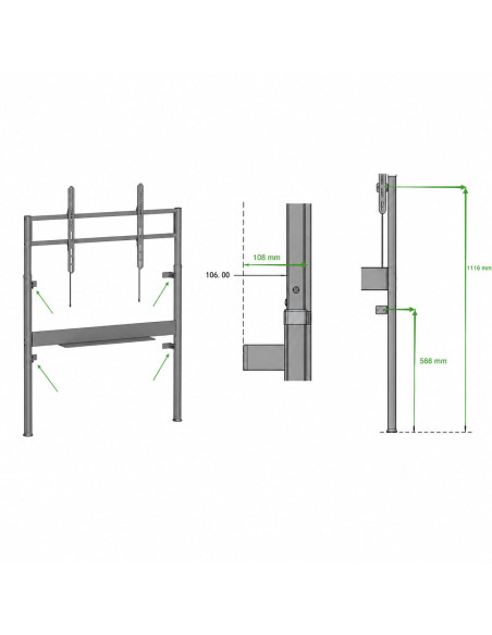 Supporto TV Slimfit Motorizzato da Parete con Altezza Regolabile per TV da 60-110'' con Telecomando