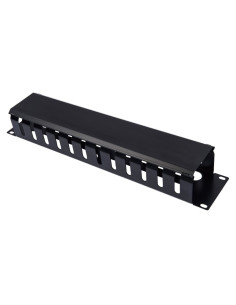 Pannello Passacavi 19'' 2U con Coperchio Nero