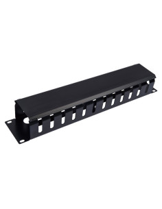 Pannello Passacavi 19'' 2U con Coperchio Nero 2