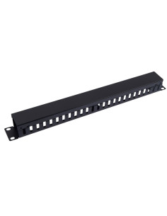 Pannello Passacavi 19'' 1U con Coperchio Nero 2