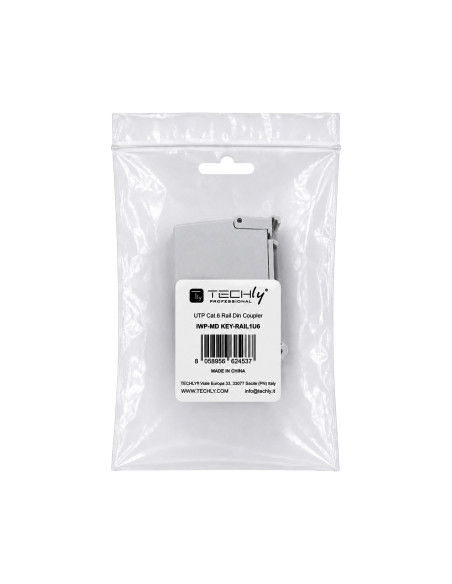 Adattatore per Guida DIN Cat.6 RJ45 F/F UTP