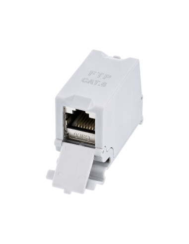 Adattatore per Guida DIN Cat.6 RJ45 F/F STP