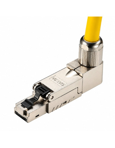 Connettore Plug RJ45 8P8C Cat.6A Schermato STP con Angolo di 90&deg