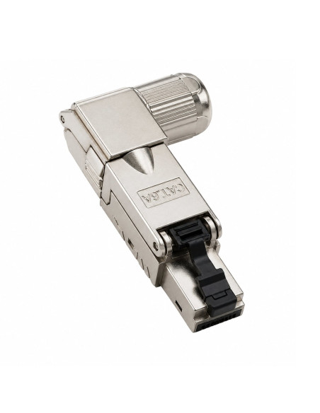 Connettore Plug RJ45 8P8C Cat.6A Schermato STP con Angolo di 90&deg