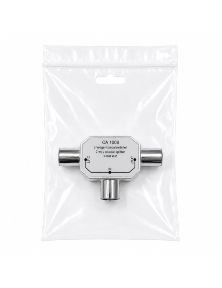 Sdoppiatore per Antenna RF 2 Femmina/Maschio 9.5 mm