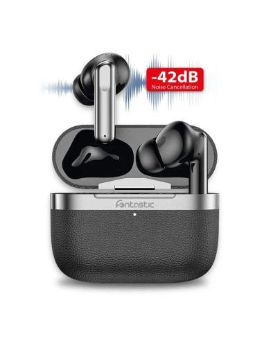 Cuffie Auricolari BT 5.4 TWS con Hybrid ANC + ENC 6 Microfoni Custodia USB-C&trade e Ricarica Wireless Nero