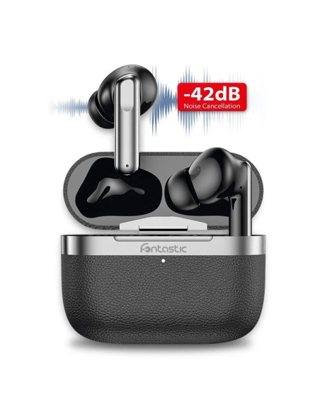 Cuffie Auricolari BT 5.4 TWS con Hybrid ANC + ENC 6 Microfoni Custodia USB-C&trade e Ricarica Wireless Nero