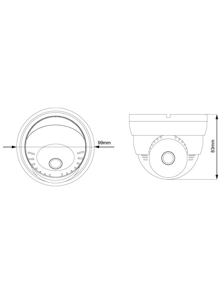 Telecamera CCTV Dome Quadbrid 5MP IR