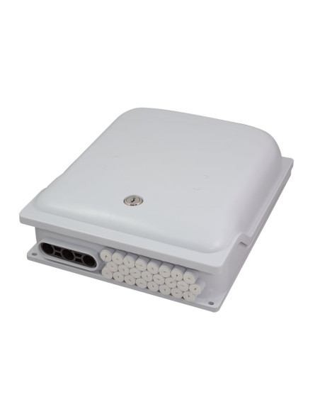 Scatola di Giunzione Fibra Ottica Max. 96 Fibre IP65 per Applicazioni FTTX con Serratura