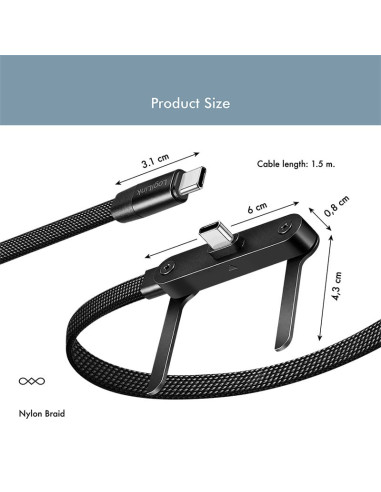 Cavo Dati/Ricarica Rapida USB-C&trade M/M 1