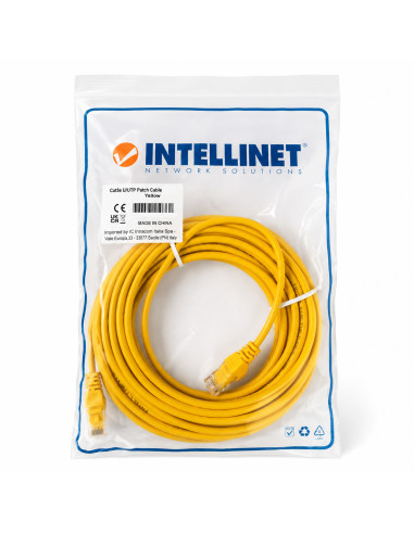 Cavo di rete Patch CCA Cat. 5e Giallo UTP 10 mt