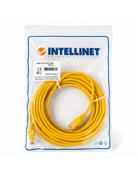 Cavo di rete Patch CCA Cat. 5e Giallo UTP 10 mt