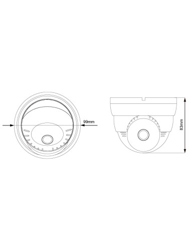 Telecamera CCTV Dome Quadbrid 5MP IR
