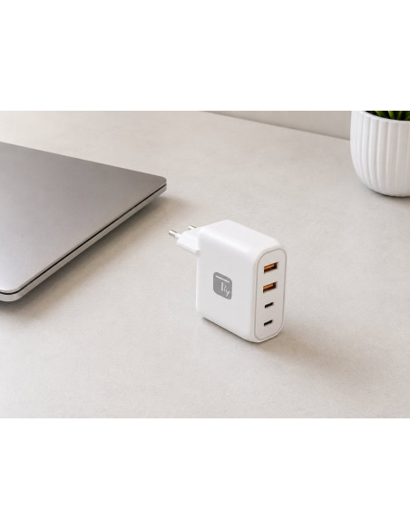 Caricatore Alimentatore 2 Porte USB-C&trade e 2 Porte USB-A da Muro 100W per Smartphone o Tablet