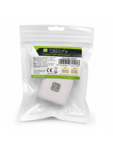 Caricatore Alimentatore GaN USB-C&trade da Muro 20W