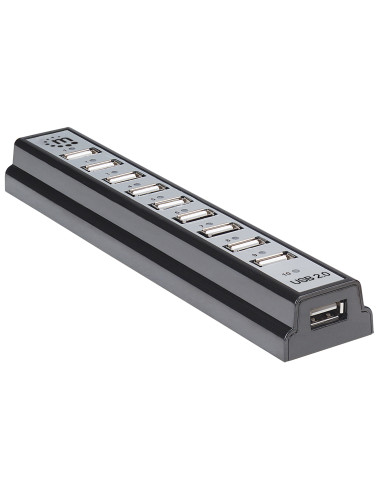 Hub USB 2.0 Hi-Speed 10 Porte da Tavolo con Alimentatore