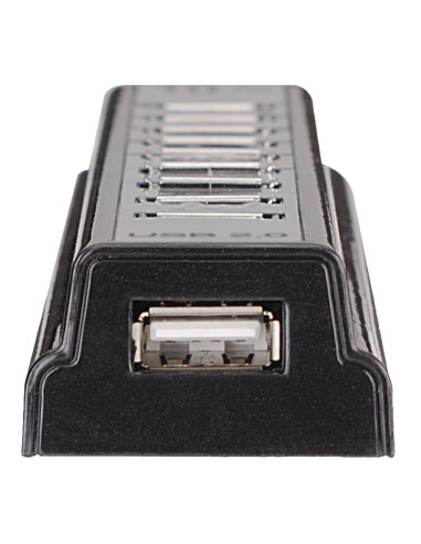 Hub USB 2.0 Hi-Speed 10 Porte da Tavolo con Alimentatore
