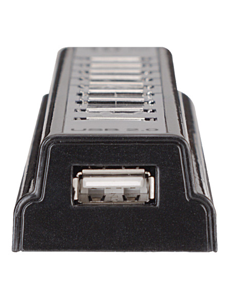 Hub USB 2.0 Hi-Speed 10 Porte da Tavolo con Alimentatore