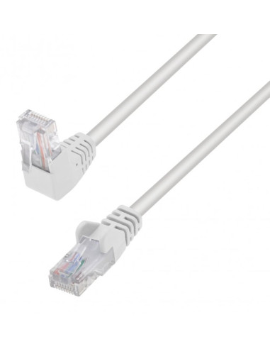 Cavo di Rete Patch Connettore Angolato 90&deg CCA Cat. 5E UTP 10m Bianco