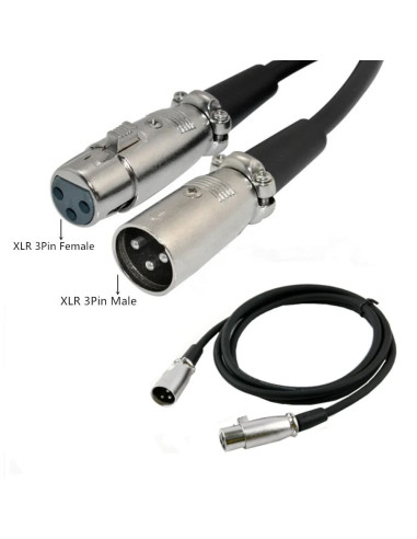 Cavo prolunga XLR Cannon 2 mt. col. Nero