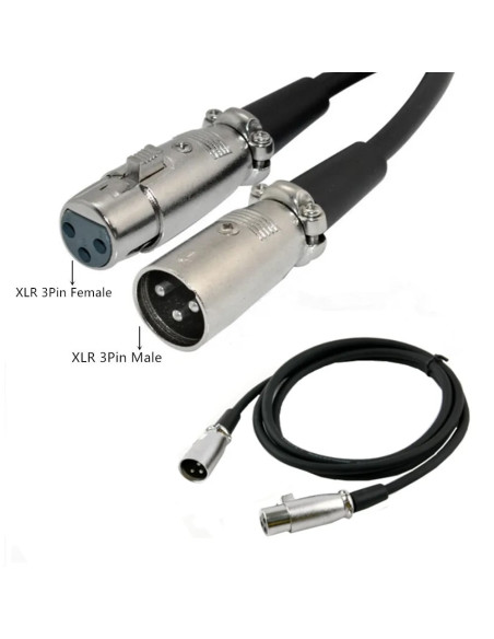 Cavo prolunga XLR Cannon 2 mt. col. Nero