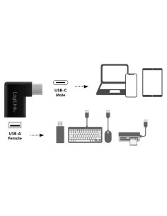 Adattatore USB 3.2 Gen.1 USB-C&trade Maschio/A Femmina 90&deg 2