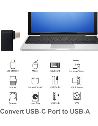 Adattatore USB 3.2 Gen.1 USB-C&trade Maschio/A Femmina 90&deg