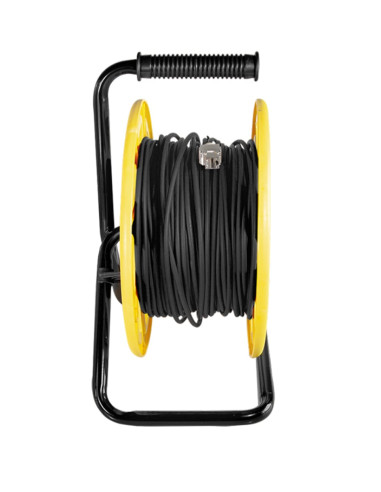 Cavo Patch Cat.7 Plug RJ45 S/FTP TPE con Avvolgicavo 60m Nero