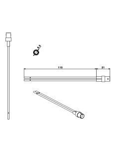 Lampada LED Bianco 230V per Interruttori con Terminali a Filo 2