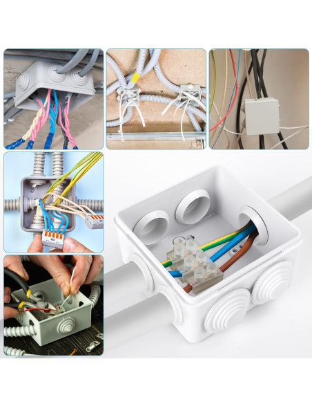 Scatola Quadrata IP65 di Derivazione da Pareti con Passacavi 100x100