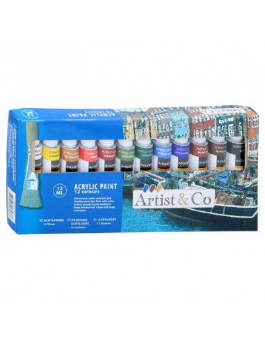 Acrylic paints in tubes of 12 ml 12 pcs.