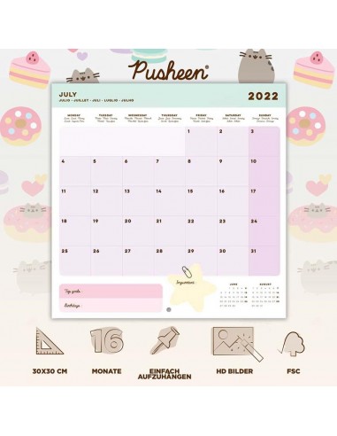 Pusheen - Calendario da parete 2022...